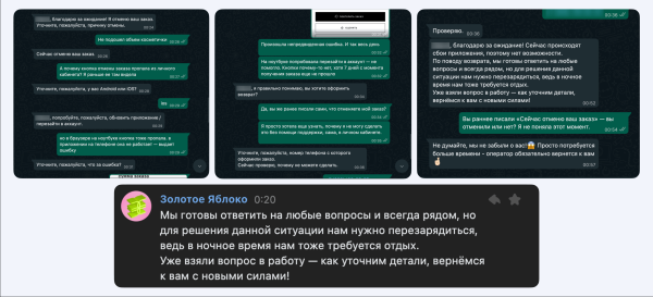 
                    CX-ПРОСВЕТ: как обходятся с клиентами в «Золотом Яблоке»            