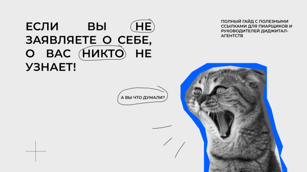 
                    Если вы не заявляете о себе, о вас никто не узнает: полный гайд с полезными ссылками для пиарщиков            