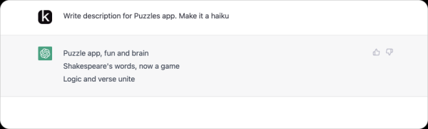 Как использовать ChatGPT для продвижения вашего мобильного приложения. 10 практических советов- подсказок ASO-менеджерам
Как использовать ChatGPT для продвижения вашего мобильного приложения. 10 практических советов- подсказок ASO-менеджерам