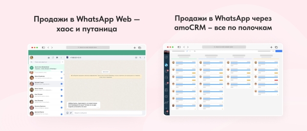 
                    Интеграция WhatsApp и amoCRM: контакты под защитой, переписки под контролем, чат-боты под рукой            