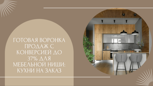 Готовая воронка продаж с конверсией до 37% для мебельной ниши: кухни на заказ
Готовая воронка продаж с конверсией до 37% для мебельной ниши: кухни на заказ