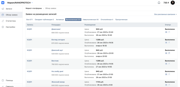 
                    Продвижение брендов на Ozon и WB через маркет-платформу. Маркет платформа ВКонтакте            