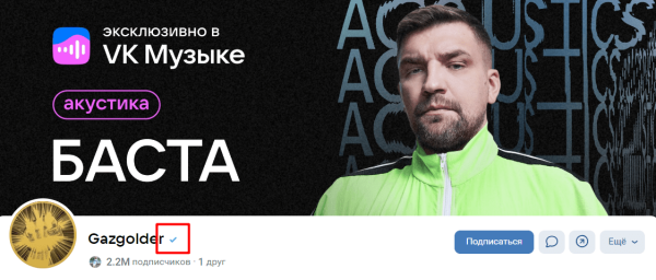 
                    Ещё один способ получить галочку в VK            