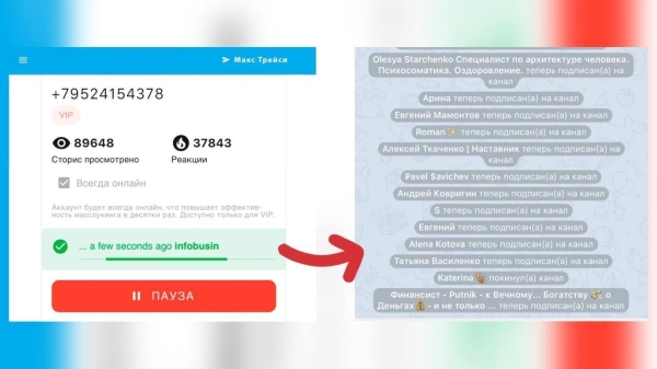 
                    Масслукинг — массовый просмотр сторис от лица вашего профиля в Телеграм. Новый эффективный способ продвижения            