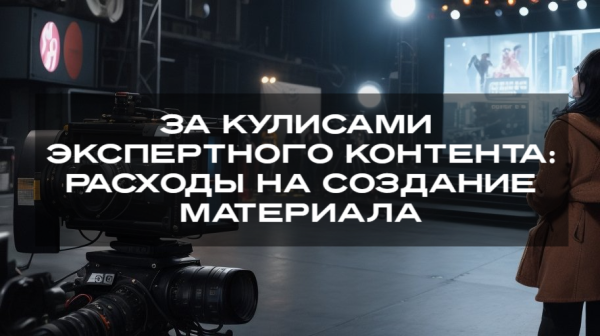 
                    За кулисами экспертного контента: расходы на создание материала            