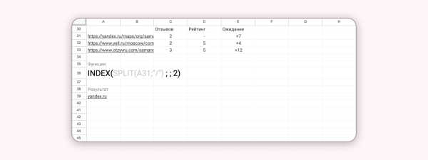 
                    Google Таблицы. Углубление в функции. Split            