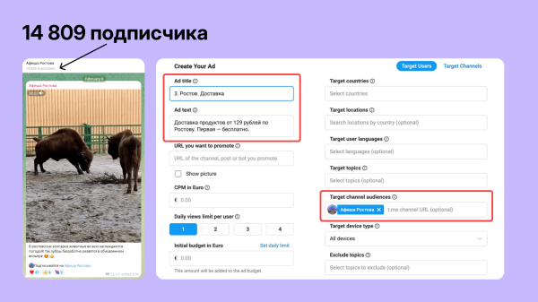 
                    Реклама в Telegram Ads: дешевый способ закрыть гештальт для тех, кто опоздал с инстой, ВК и Яндекс Директом            