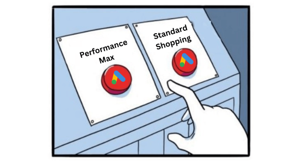 
                    Сравнение Google Performance Max Shopping и стандартной торговой кампании Google Shopping            