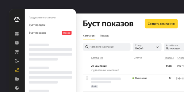 Яндекс Маркет перенес буст показов на отдельную страницу